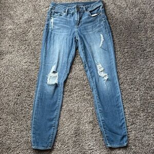 Articles Of Society Blue Distressed Skinny Jeans